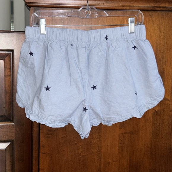 NWT Aerie Ruffle Hem Blue Star Boxer Pajama Shorts - Picture 5 of 7